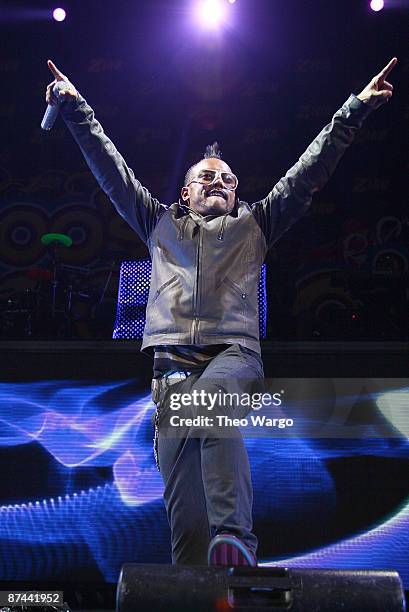 Apl.De.Ap of Black Eyed Peas performs on stage during Z100's Zootopia 2009 presented by IZOD FRAGRANCE at Izod Center on May 16, 2009 in East...