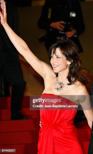 Sophie Marceau attends the "Don't Look Back" Premiere at the Grand Theatre Lumiere during the 62nd Annual Cannes Film Festival on May 16, 2009 in...