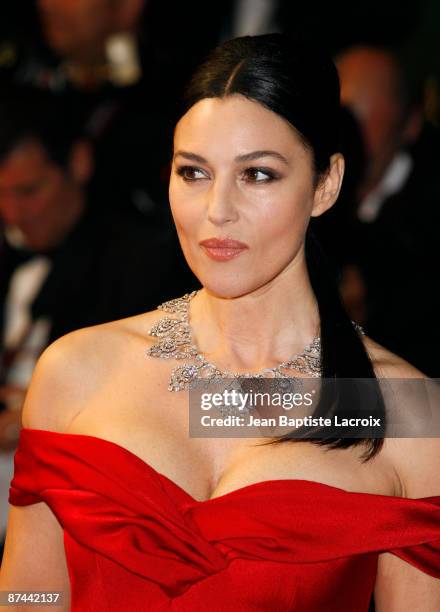 Monica Bellucci attends the "Don't Look Back" Premiere at the Grand Theatre Lumiere during the 62nd Annual Cannes Film Festival on May 16, 2009 in...