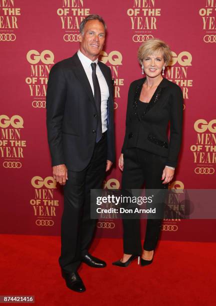 David Panton and Julie Bishop attend the GQ Men Of The Year Awards at The Star on November 15, 2017 in Sydney, Australia.