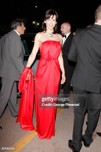 Actress Sophie Marceau attends the "Don't Look Back" Premiere at the Grand Theatre Lumiere during the 62nd Annual Cannes Film Festival on May 16,...