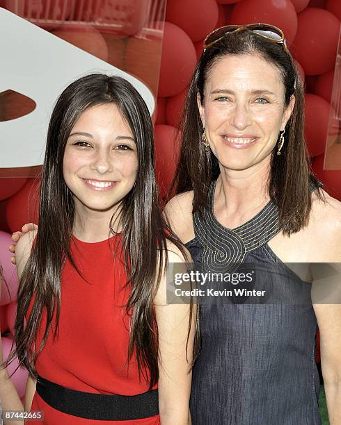 Actress Mimi Rogers and her daughter Lucy Ciaffa arrive at the premiere of Disney Pixar's "Up" at the El Capitan Theater on May 16, 2009 in Los...