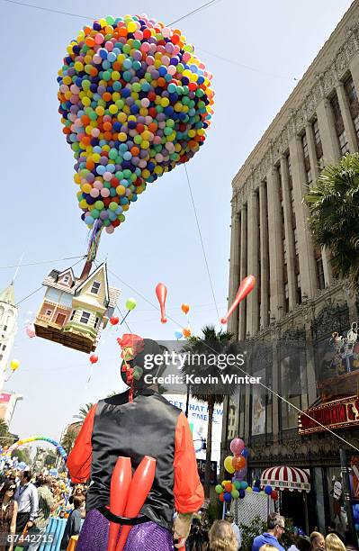 General view outside the El Capitan Theater at the premiere of Disney Pixar's "Up" on May 16, 2009 in Los Angeles, California.