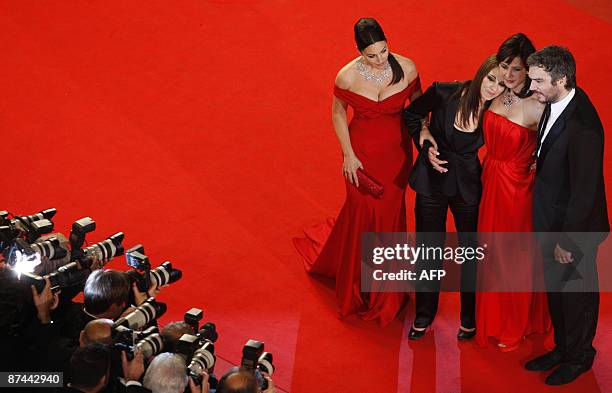 Italian actress Monica Bellucci , French actress Sophie Marceau , French director Marina De Van and Italian actor Andrea Di Stefano arrive for the...