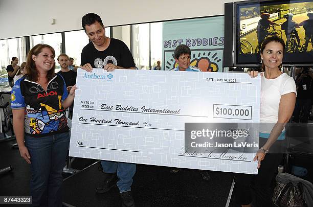 Maria Shriver and guests attend the Audi Best Buddies Challenge at Equinox - Westwood on May 16, 2009 in Westwood, Los Angeles, California.