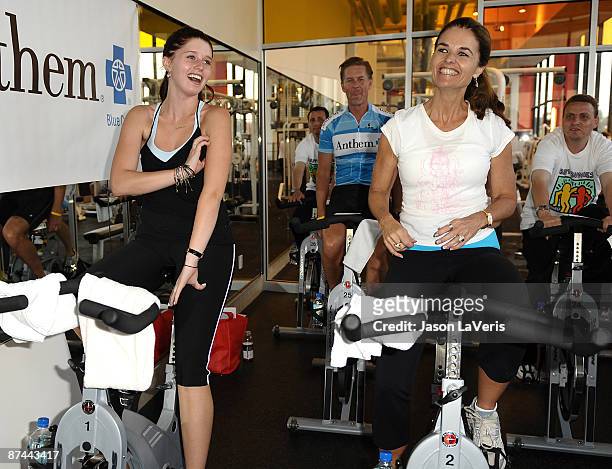 Maria Shriver and her daughter Katherine Schwarzenegger attend the Audi Best Buddies Challenge at Equinox - Westwood on May 16, 2009 in Westwood, Los...