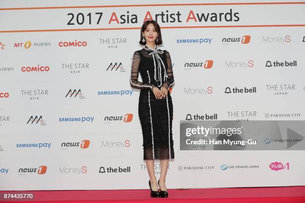 Yoona of South Korean girl group Girls' Generation attends the 2017 Asia Artist Awards on November 15, 2017 in Seoul, South Korea.