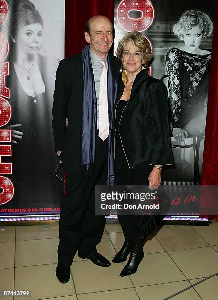 Garry McDonald and Diane Craig pose at the opening night for the new stage production of the musical 'Chicago' at Lyric Theatre, Star City on May 17,...