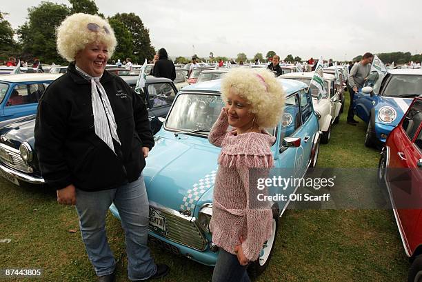 Mini enthusiasts gather in Crystal Palace Park to celebrate the 50th anniversary of the car and to prepare for the annual "London to Brighton Mini...