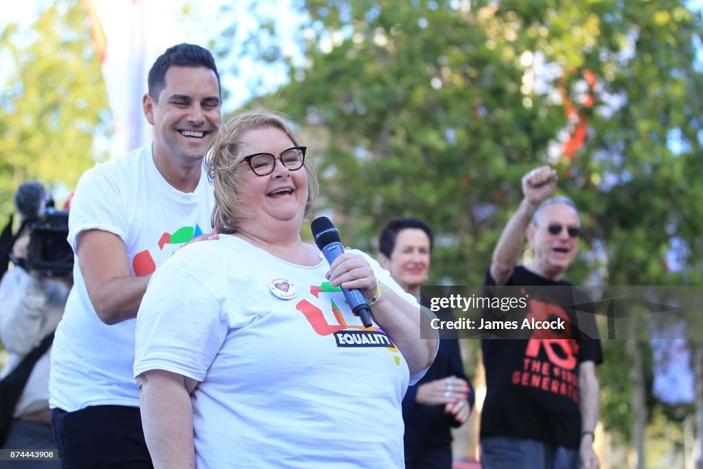 Australians Celebrate YES Vote Win In Marriage Law Postal Survey