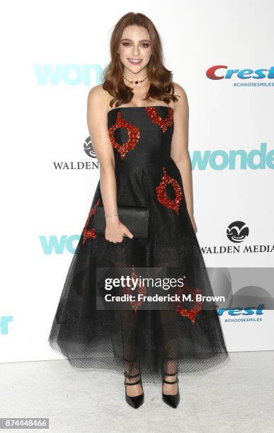 Actress Danielle Rose Russell attends the Premiere of Lionsgate's "Wonder" at the Regency Village Theatre on November 14, 2017 in Westwood,...