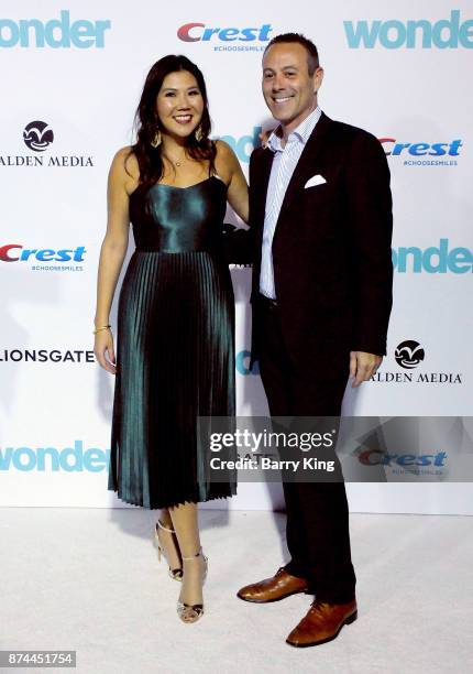 Naia Cucukov and Frank Smith attend the premiere of Lionsgates's' 'Wonder' at Regency Village Theatre on November 14, 2017 in Westwood, California.