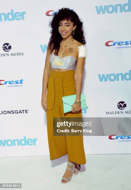 Shan Boodram attends the premiere of Lionsgates's' 'Wonder' at Regency Village Theatre on November 14, 2017 in Westwood, California.