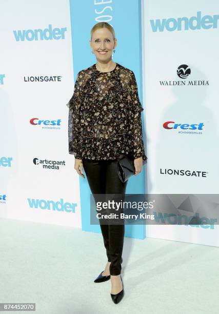 Actress Janel Moloney attends the premiere of Lionsgates's' 'Wonder' at Regency Village Theatre on November 14, 2017 in Westwood, California.