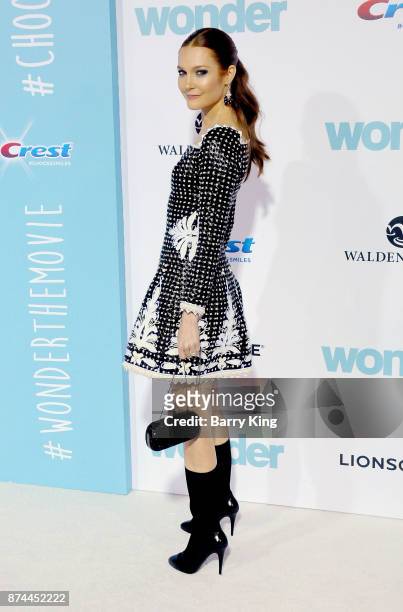 Actress Darby Stanchfield attends the premiere of Lionsgates's' 'Wonder' at Regency Village Theatre on November 14, 2017 in Westwood, California.