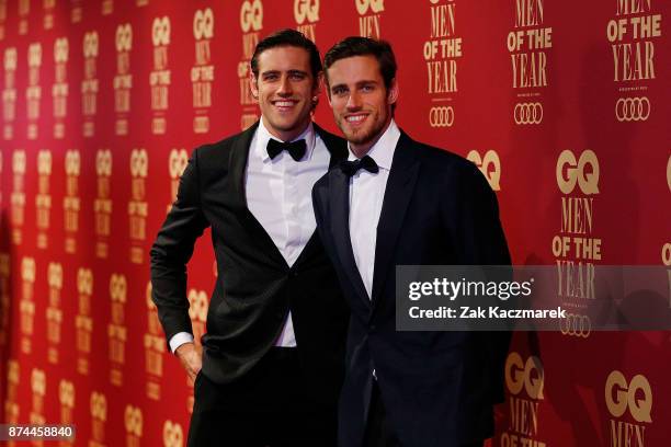 Zach and Jordan Stenmark attend the GQ Men Of The Year Awards at The Star on November 15, 2017 in Sydney, Australia.