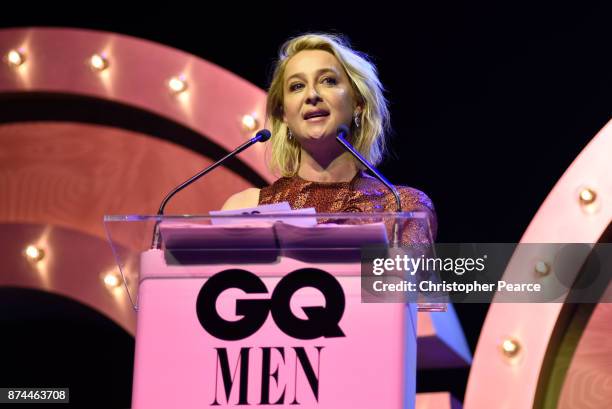 Asher Keddie presents the award for Creative Force during the GQ Men Of The Year Awards Ceremony at The Star on November 15, 2017 in Sydney,...