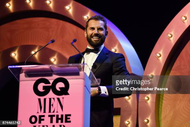 Daniel MacPherson speaks during the GQ Men Of The Year Awards Ceremony at The Star on November 15, 2017 in Sydney, Australia.