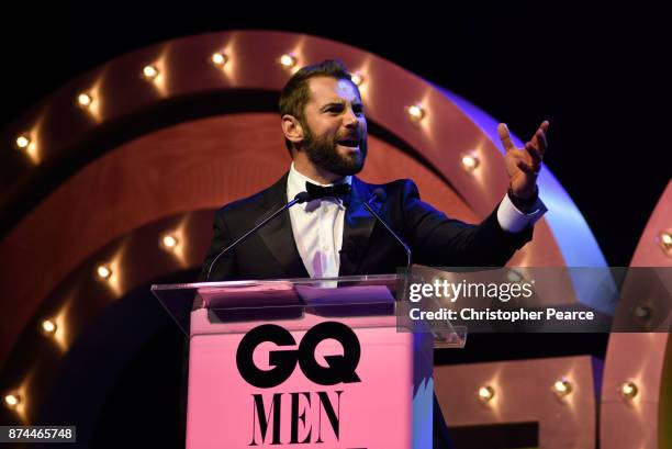 Daniel MacPherson speaks during the GQ Men Of The Year Awards Ceremony at The Star on November 15, 2017 in Sydney, Australia.