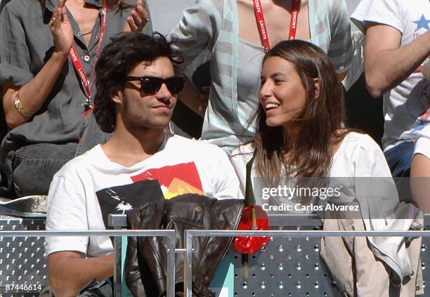 Ana Boyer and Diego Osorio attend Madrid Open Tennis final at the Caja Magica on May 17, 2009 in Madrid, Spain.