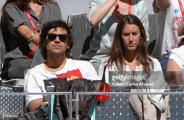 Ana Boyer and Diego Osorio attend Madrid Open Tennis final at the Caja Magica on May 17, 2009 in Madrid, Spain.