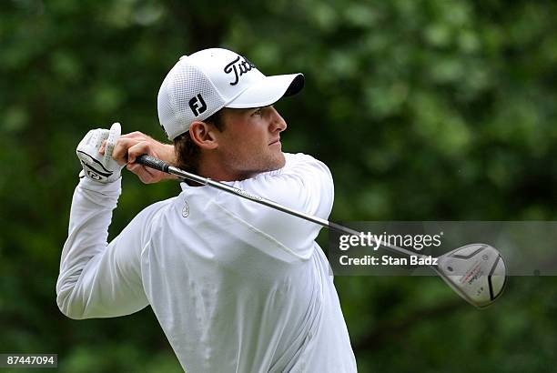 Michael Sim hits a drive during the final round of the BMW Charity Pro-Am at Thornblade Club held on May 17, 2009 in Greer, South Carolina.