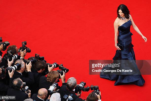 Actress Asia Argento attends the Vengeance Premiere at the Palais Des Festivals during the 62nd International Cannes Film Festival on May 17, 2009 in...