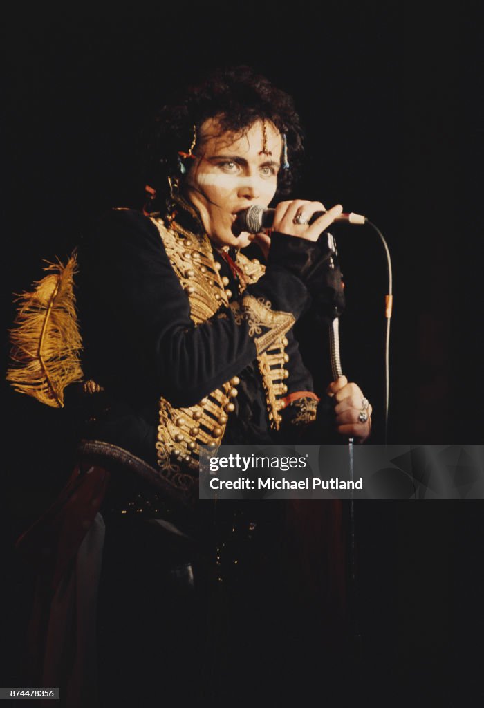 Adam Ant Inages English pop singer Adam Ant, of Adam And The Ants, performing in ...