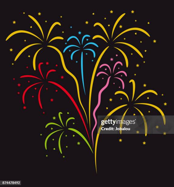 abstract celebration fireworks - petard stock illustrations