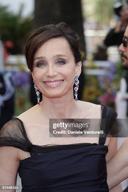Actress Kristin Scott Thomas attends the Vengence Premiere at the Grand Theatre Lumiere during the 62nd Annual Cannes Film Festival on May 17, 2009...