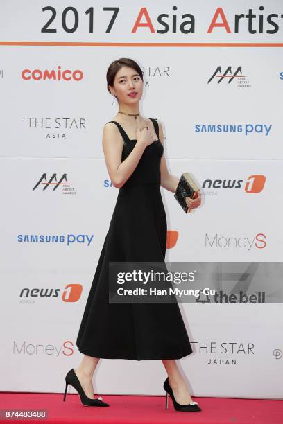 Suzy of South Korean girl group Miss A attend the 2017 Asia Artist Awards on November 15, 2017 in Seoul, South Korea.