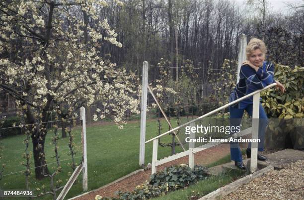 French singer and dancer Line Renaud at home, 27th April 1970.