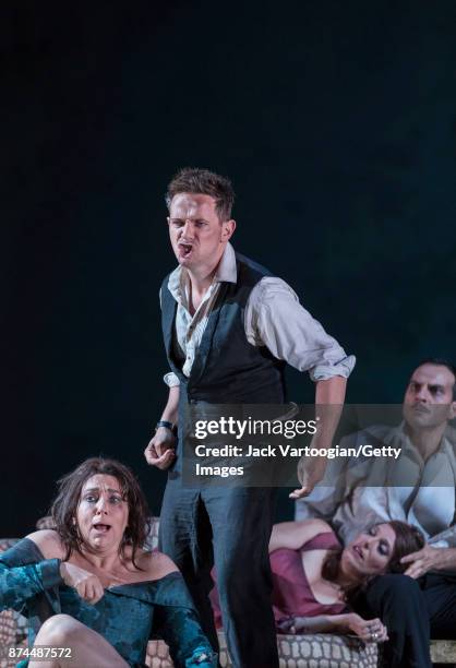 From left, English mezzo-soprano Christine Rice , English countertenor Iestyn Davies , South African soprano Amanda Echalaz , and American baritone...