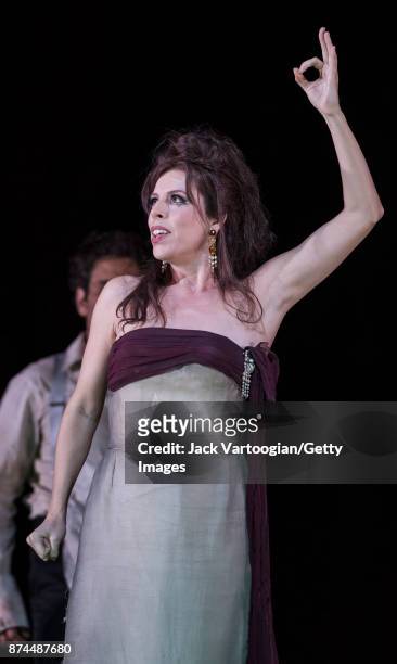 American soprano Audrey Luna performs at the final dress rehearsal prior to the US premiere of 'The Exterminating Angel' at the Metropolitan Opera...