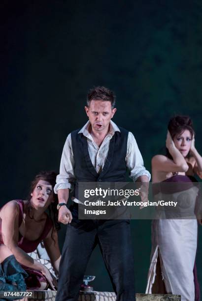 From left, South African soprano Amanda Echalaz , English countertenor Iestyn Davies , and American soprano Audrey Luna perform at the final dress...