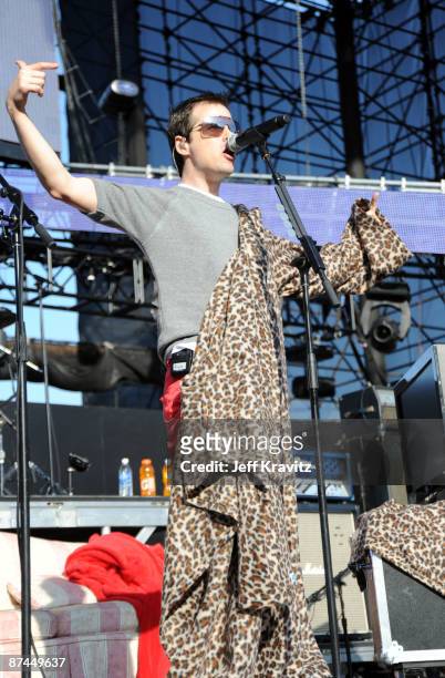 Weezer performs at The 2009 KROQ Weenie Roast Y Fiesta at Verizon Wireless Amphitheater on May 16, 2009 in Irvine, California.