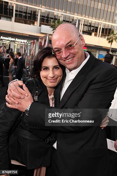 Warner's Sue Kroll and Producer Moritz Borman at Warner Bros. Pictures U.S. Premiere of "Terminator Salvation" on May 14, 2009 at Grauman's Chinese...