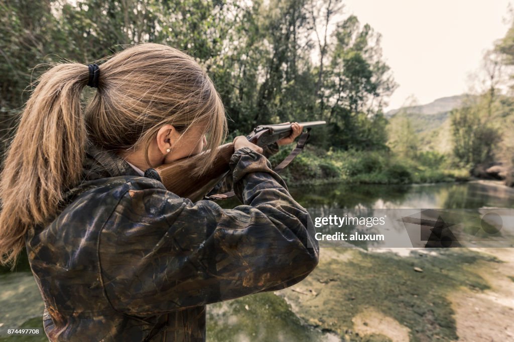 Woman hunting