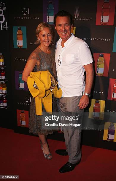 Actor Martin Kemp and wife Shirlie Holliman attend the Quintessentially Dinner Party at la plage vitaminwater during the 62nd International Cannes...