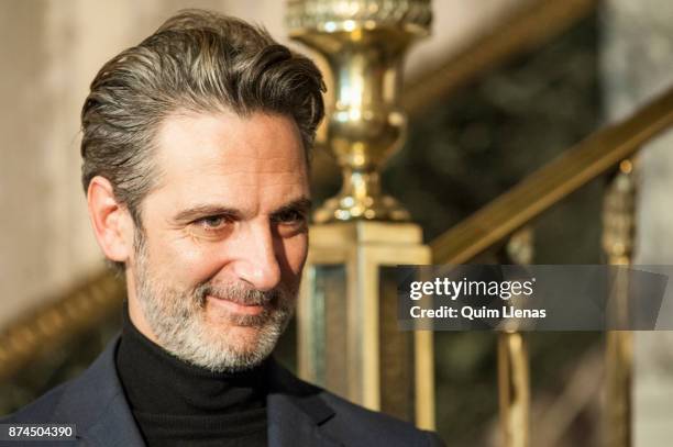 Spanish actor Ernesto Alterio attends the presentation of the play 'Troyanas' by Euripides at the Espanol Theatre on November 7, 2017 in Madrid,...