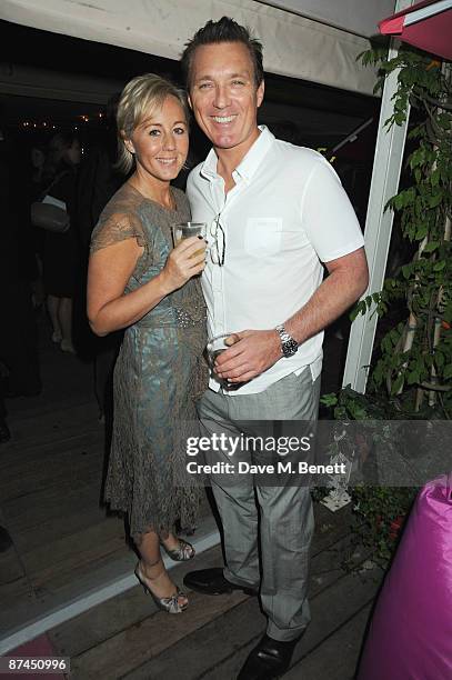 Martin Kemp and Shirlie Holliman attends the Quintessentially Party For 'Nowhere Boy' at la plage vitaminwater during the 62nd International Cannes...