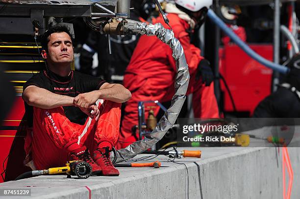 Jaime Melo, driver of the Risi Competizione Ferrari 430 GT during the American Le Mans Series Larry H. Miller Dealerships Utah Grand Prix on May 17,...