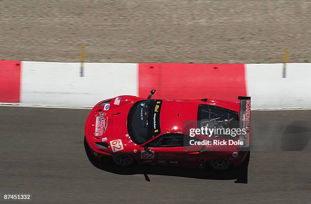 Pierre Kaffer driving the Risi Competizione Ferrari 430 GT during the American Le Mans Series Larry H. Miller Dealerships Utah Grand Prix on May 17,...