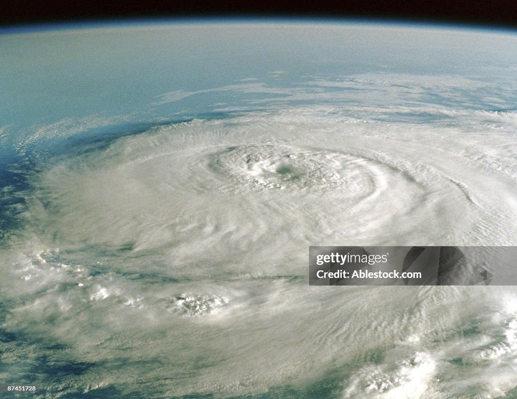Hurricane clouds on Earth