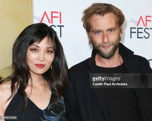 Actor Joe Anderson and Romy Park attend the screening of "Ballad Of Lefty Brown" for the AFI FEST 2017 presented by Audi at the Egyptian Theatre on...