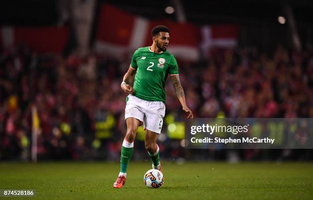 Dublin , Ireland - 14 November 2017; Cyrus Christie of Republic of Ireland during the FIFA 2018 World Cup Qualifier Play-off 2nd leg match between...