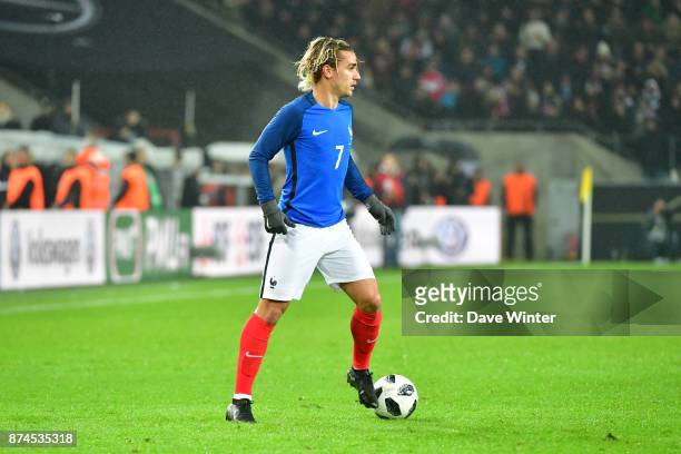 Antoine Griezmann of France during the international friendly match between Germany and France at RheinEnergieStadion on November 14, 2017 in...