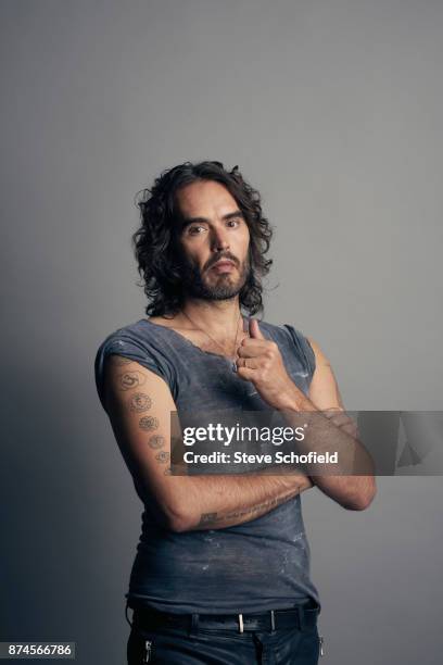 Writer, actor, comedian and campaigner, Russell Brand is photographed on September 5, 2017 in London, England.