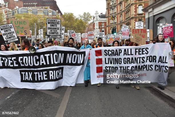 Students protesting and march through london against tuition fees and student debts. PHOTOGRAPH BY Matthew Chattle / Future Publishing
