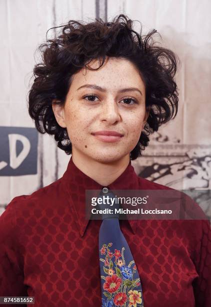 Actress Alia Shawkat visits Build Studio to discuss the show "Search Party" on November 14, 2017 in New York City.